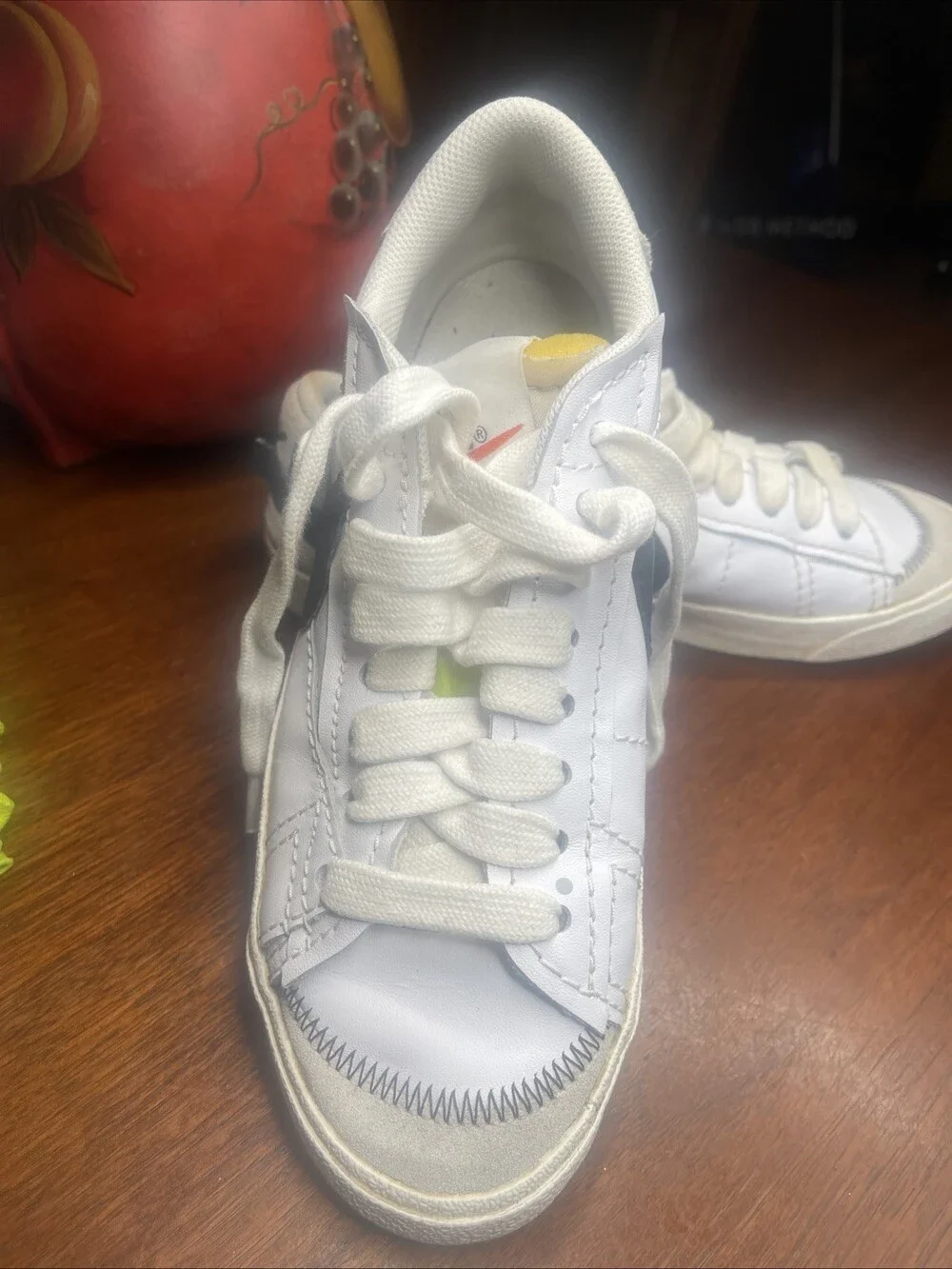 Nike Womens Blazer Low 77 Jumbo DQ1470-101 White Casual Shoes Sneakers Size 10M